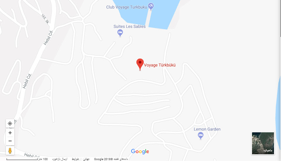 مکان هتل وویج تورک بوکو بر روی نقشه گوگل