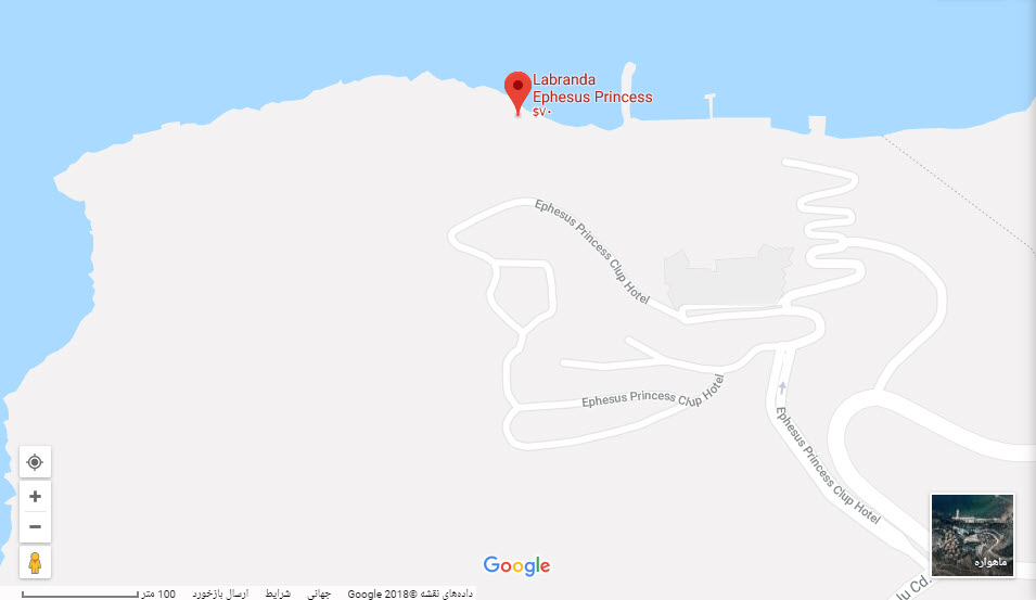 مکان هتل افسوس پرینسس بر روی نقشه گوگل