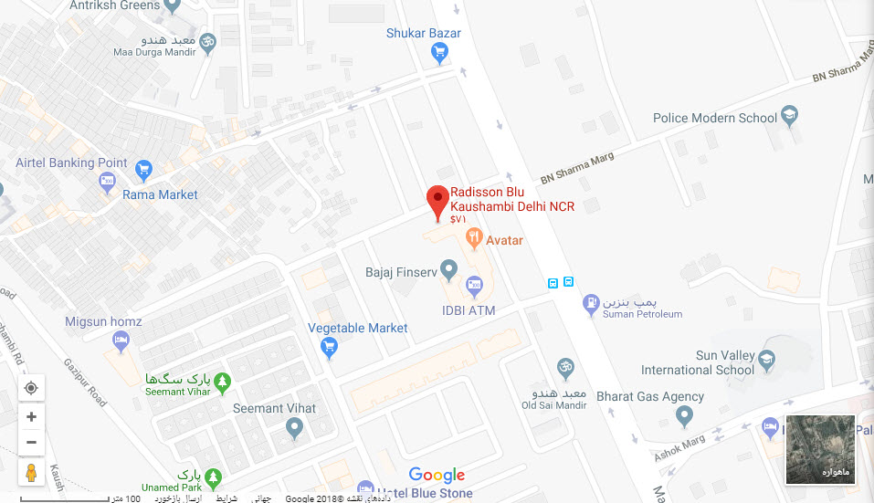 مکان هتل رادیسون بلو بر روی نقشه گوگل