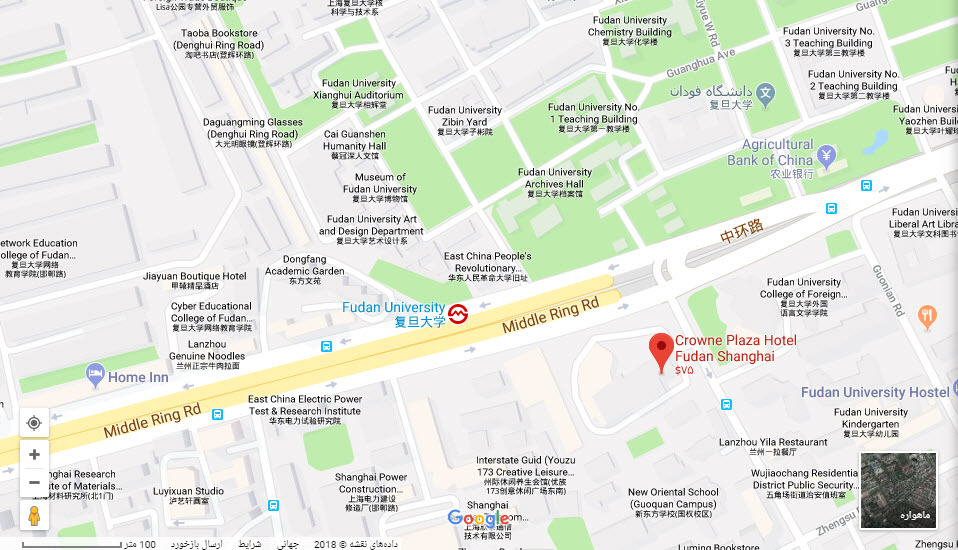 مکان هتل کرون پلازا بر روی نقشه گوگل
