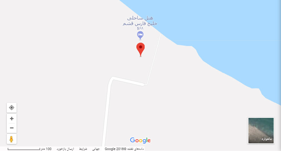 مکان هتل خلیج فارس بر روی نقشه گوگل