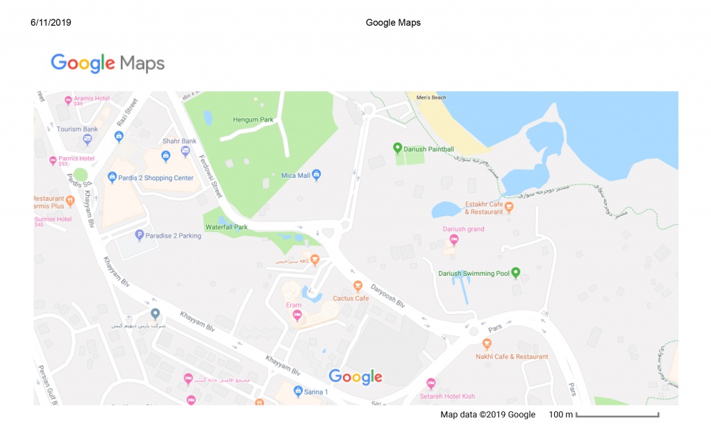مکان هتل داریوش بر روی نقشه گوگل