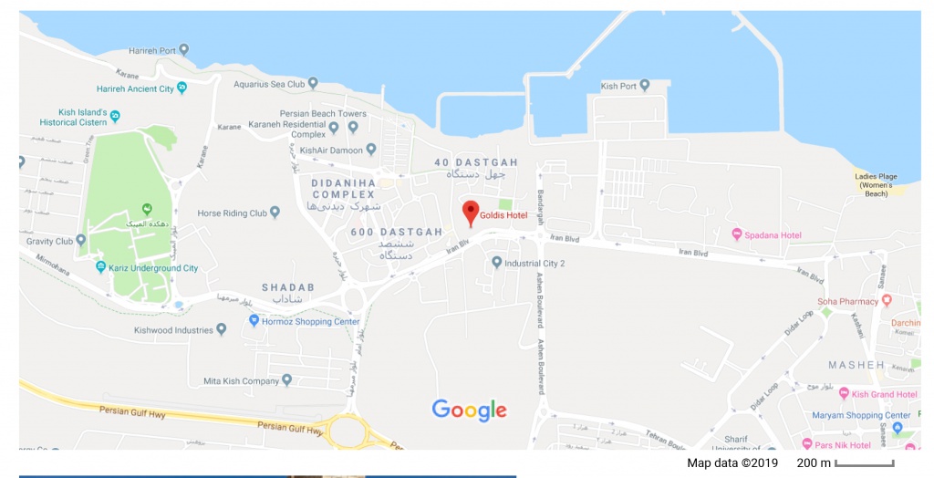مکان هتل گلدیس بر روی نقشه گوگل