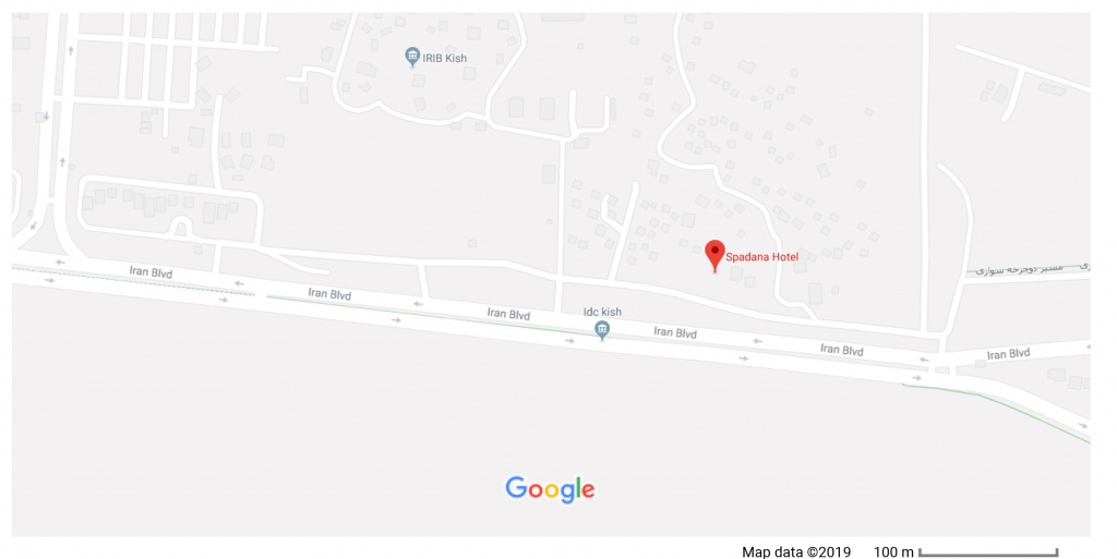 مکان هتل اسپادانا بر روی نقشه گوگل